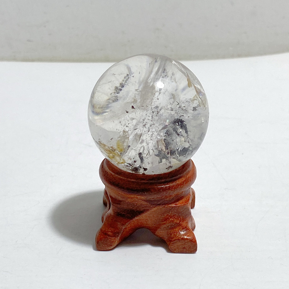 Enhydro Quartz Sphere Moving Bubble Black Quicksand