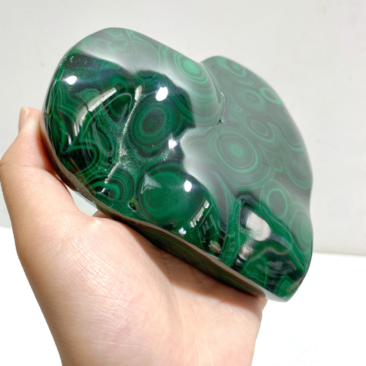 Unique Malachite Heart With Stand