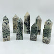 Dendritic Sage Jasper Tree Stone Four-Sided Tower Point Wholesale -Wholesale Crystals