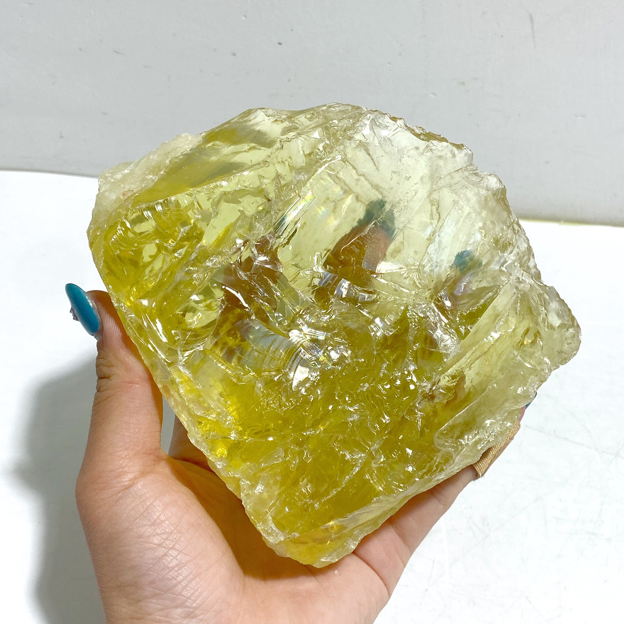 2 Pieces Large Citrine Raw Stone Specimen With Beautiful Rainbow #11