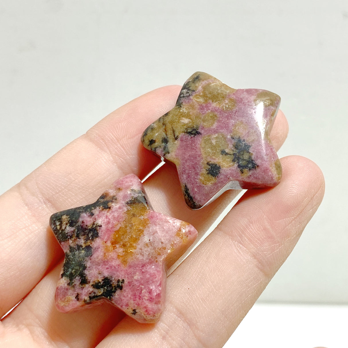3CM Rhodonite Star Carving Wholesale