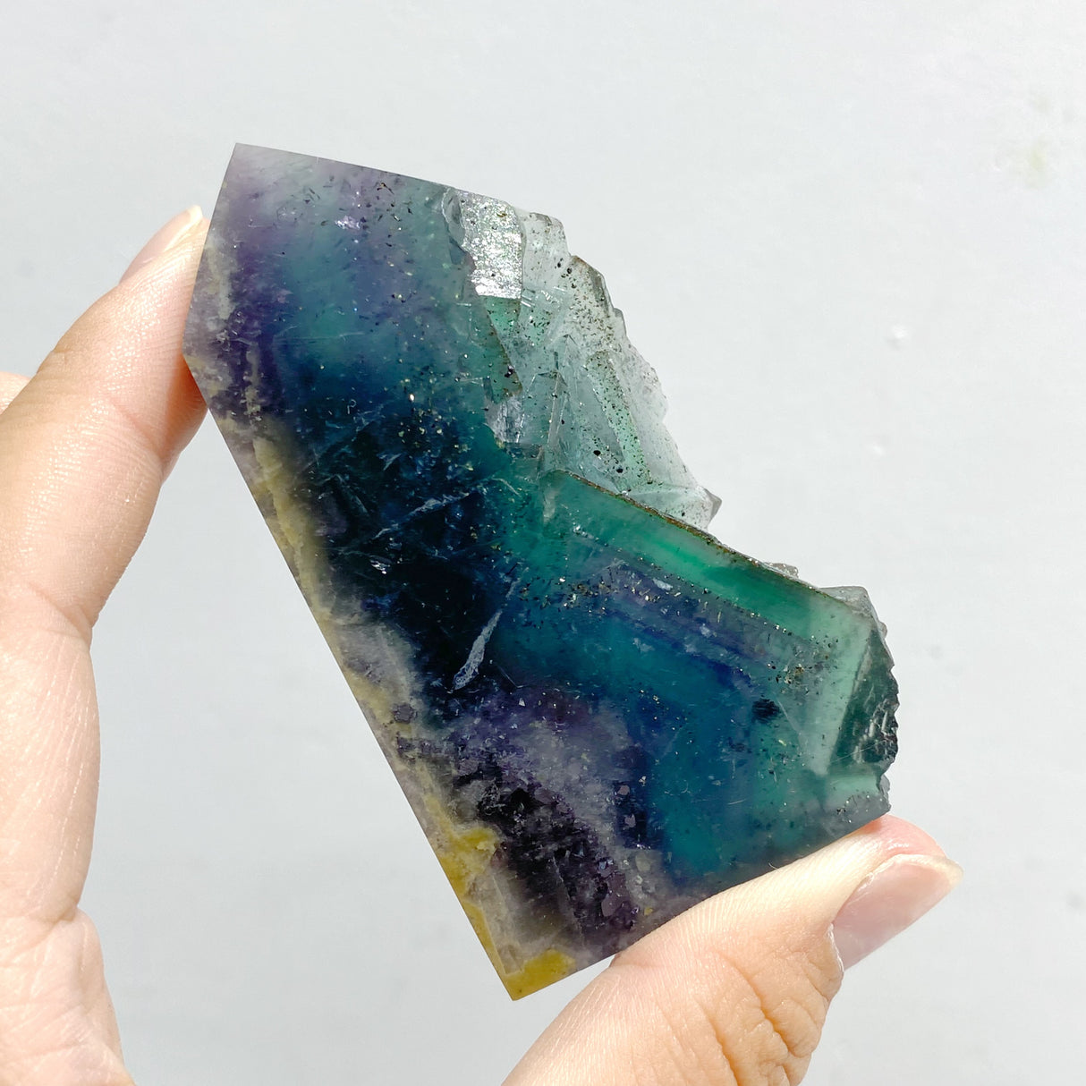 20 Pieces Blue Fluorite Mixed Pyrite Raw Side Tower Point