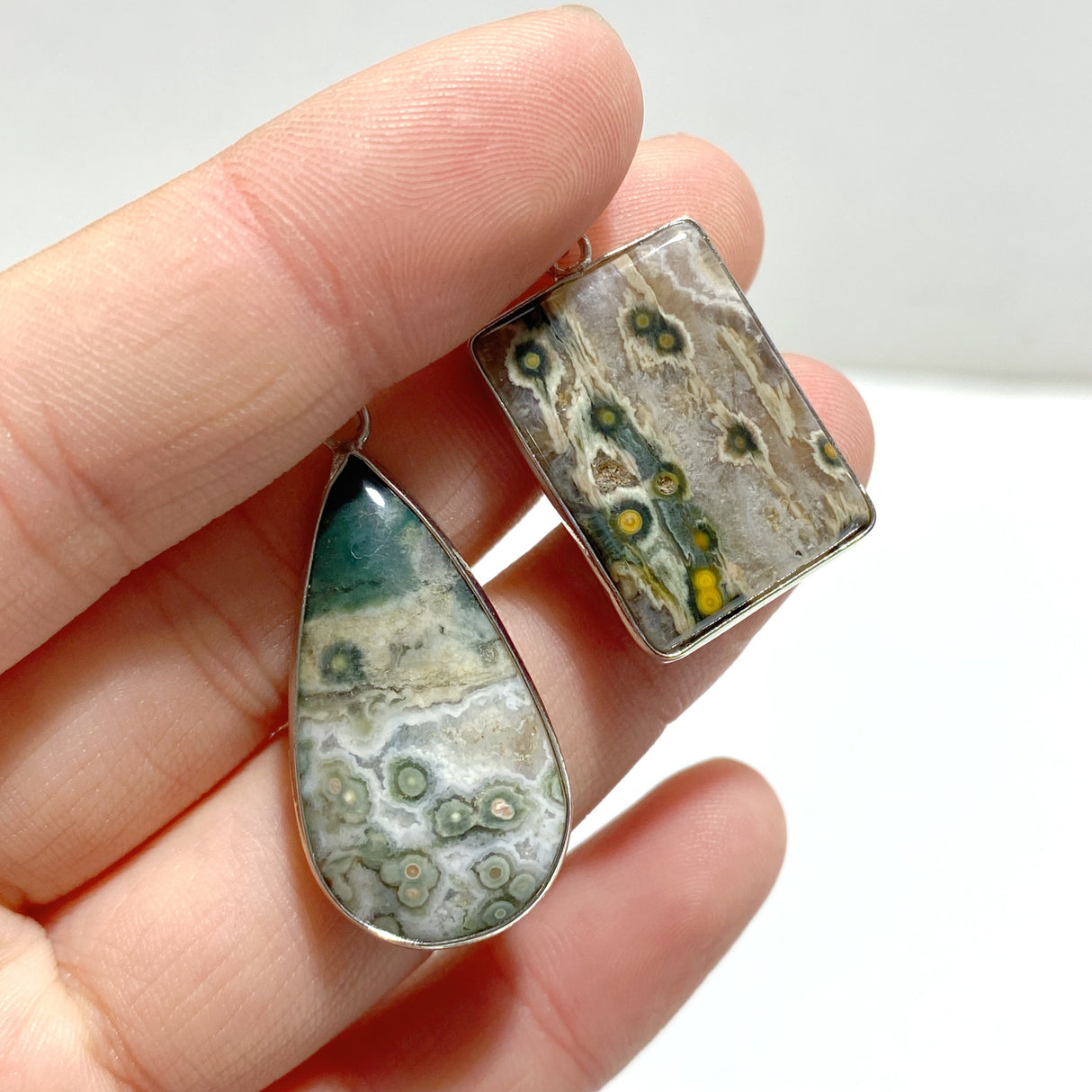 47 Pieces 8th Vein Ocean Japser Pendants