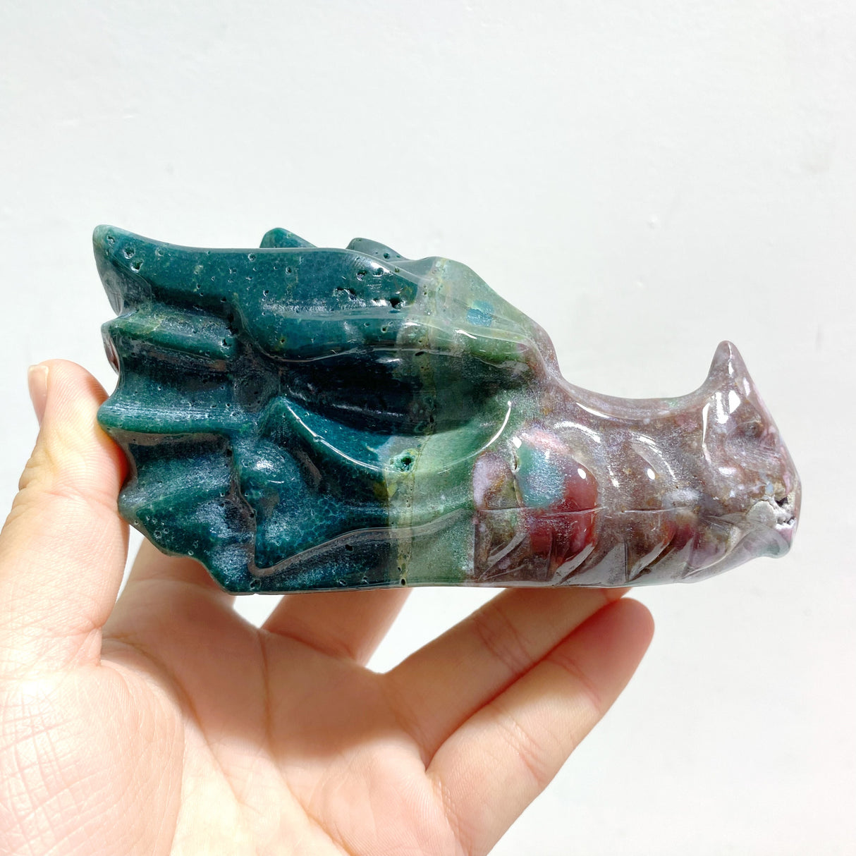 5 Pieces Beautiful Ocean Jasper Dragon Head