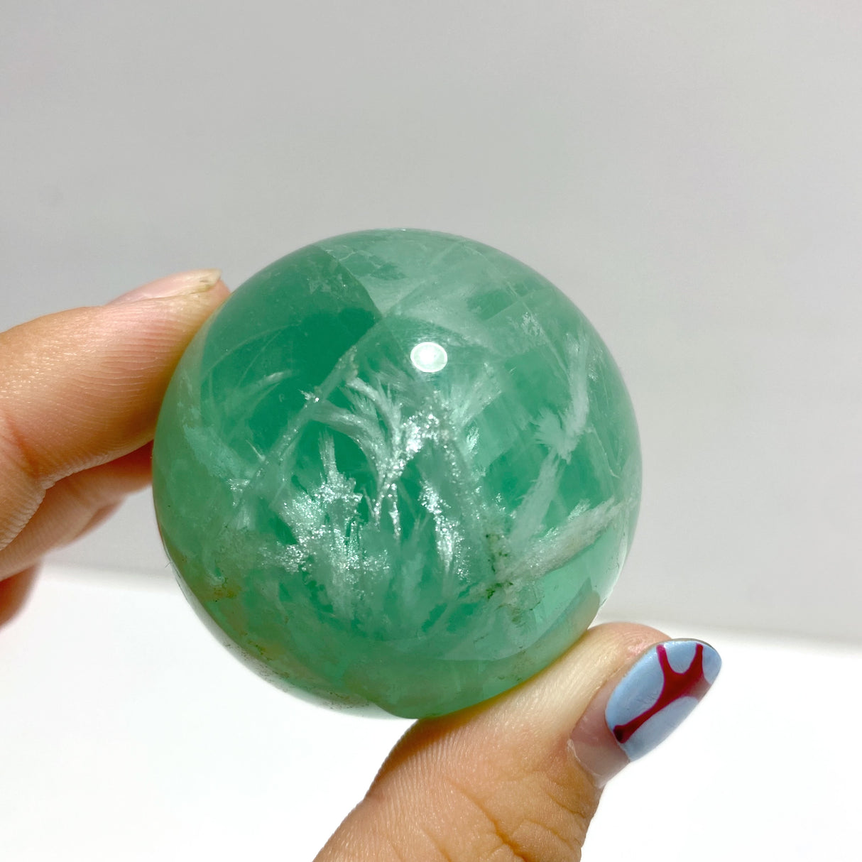 42 Pieces Beautiful Feather Fluorite Sphere Balls