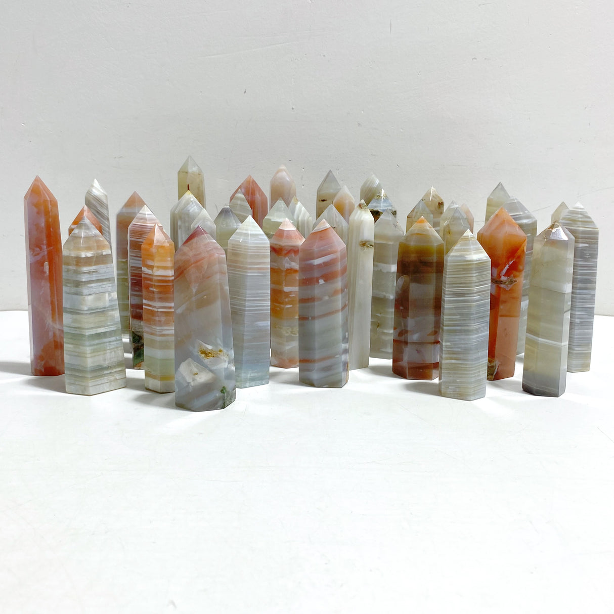 41 Pieces Stripe Agate Tower Points