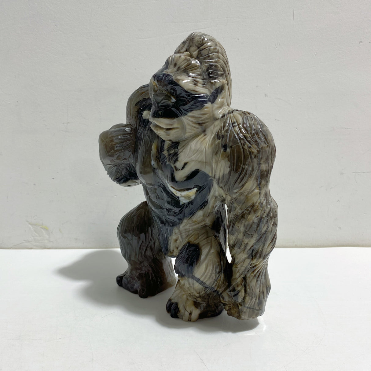 Unique Volcano Agate King Kong Ape Carving #7