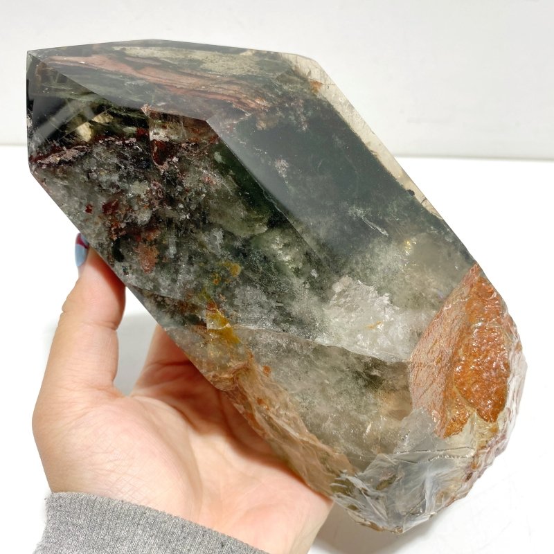 Garden Quartz Raw Bottom Point With Stand 2 - Wholesale Crystals