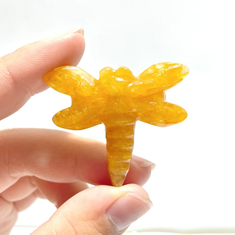 Golden Hematoid Quartz Dragonfly Carving Wholesale - Wholesale Crystals