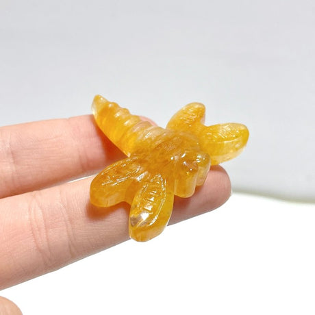 Golden Hematoid Quartz Dragonfly Carving Wholesale - Wholesale Crystals