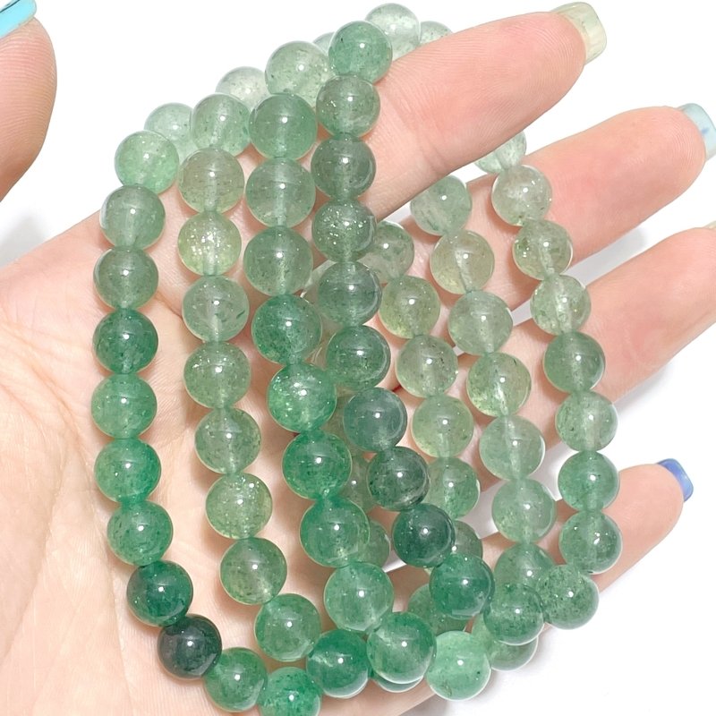 Green Strawberry Quartz Gradient Color Bracelets Wholesale - Wholesale Crystals