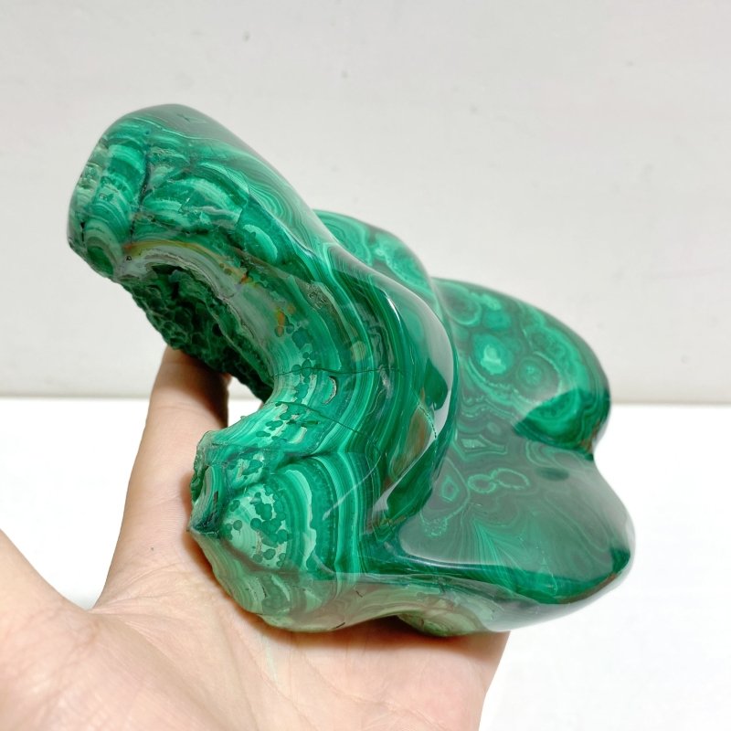 High Quality Beautiful Polished Malachite With Stand -Wholesale Crystals