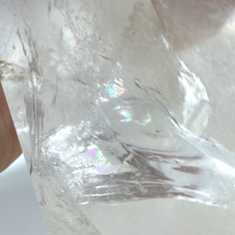 High Quality Large Clear Quartz Crystal Point Raw Bottom With Rainbow - Wholesale Crystals
