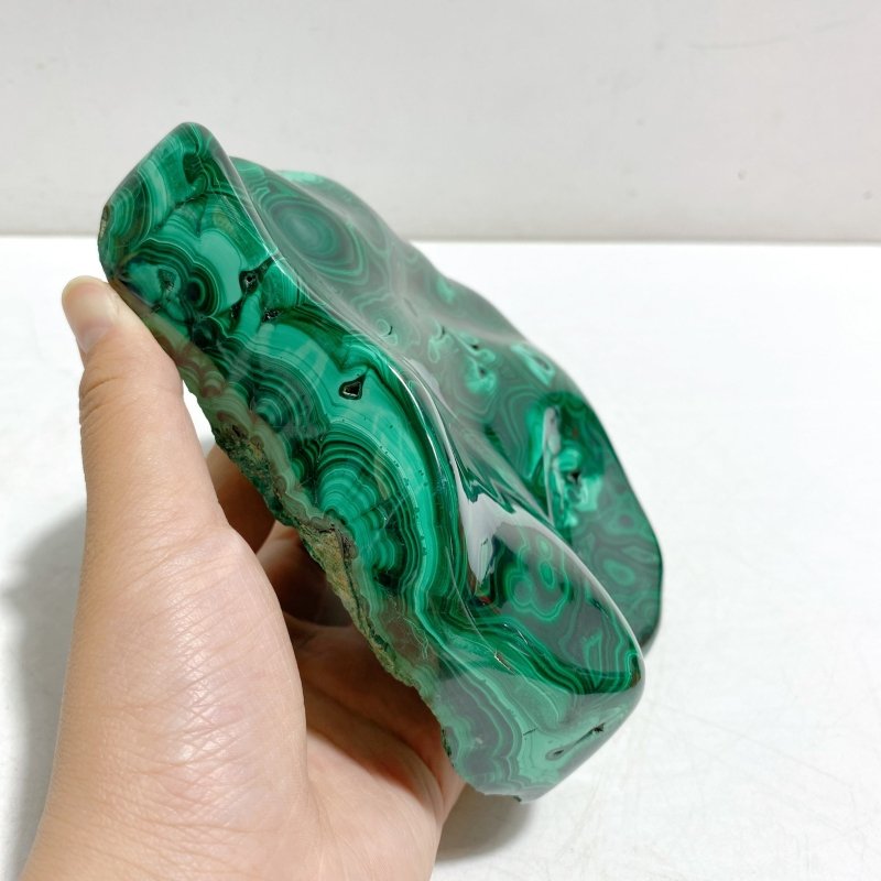 High Quality Polished Malachite With Stand Home Decor -Wholesale Crystals