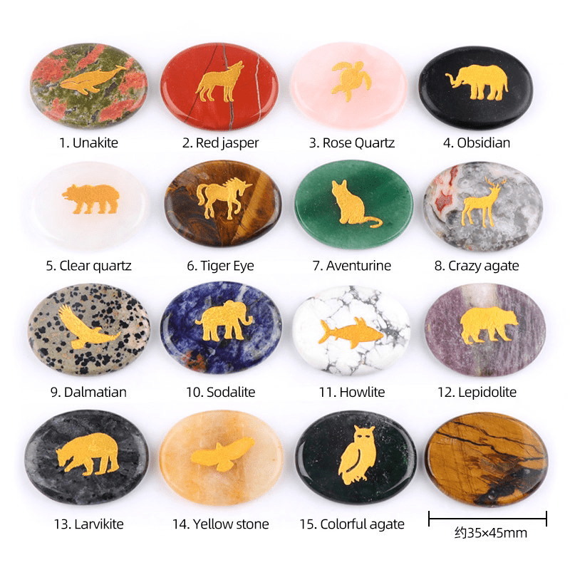 KS2392 - 35*45mm Animal Oval Slice Crystal Laser Engraving -Wholesale Crystals