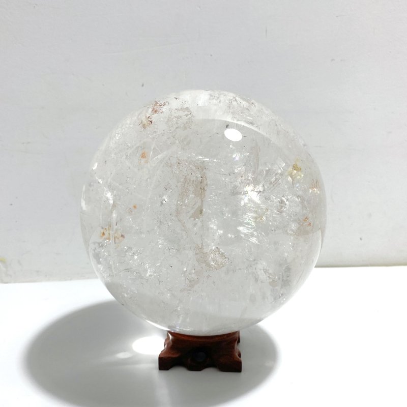 Large Clear Quartz Sphere With Big Rainbow For Collection - Wholesale Crystals
