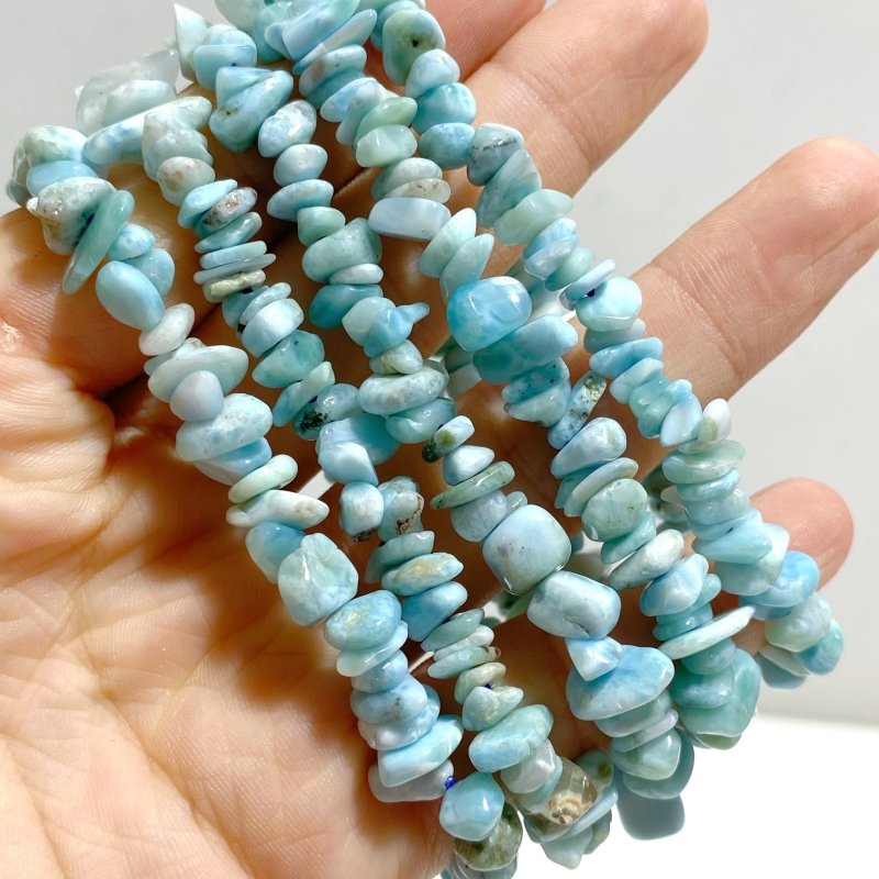 Larimar Gravel Chips Bracelets Wholesale -Wholesale Crystals