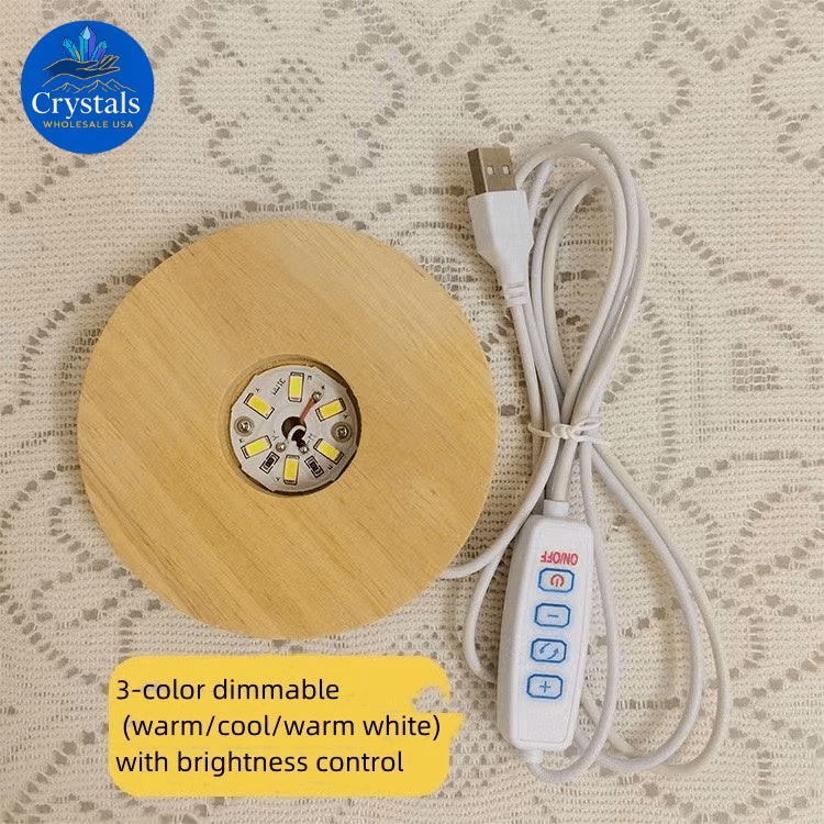 LED Wooden Crystal Stands - Wholesale Crystals