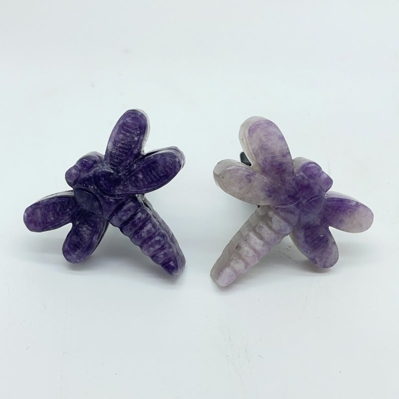 Lepidolite Dragonfly Car Air Vent Clip Wholesale -Wholesale Crystals
