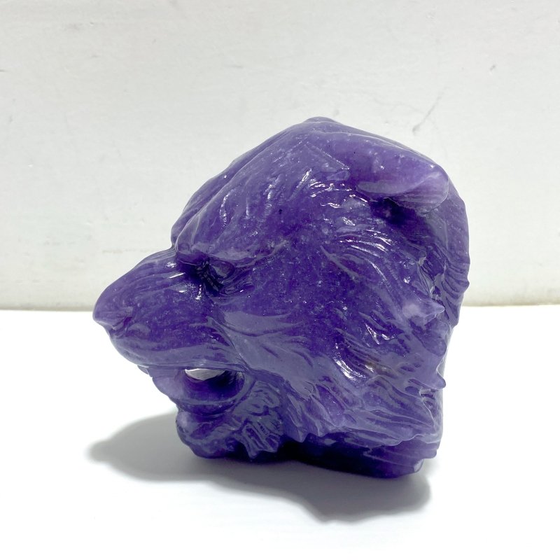 Lepidolite Wolf Head Carving Wholesale - Wholesale Crystals