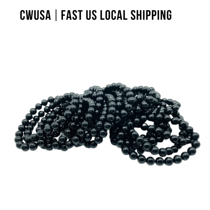 Local Stock - 6MM Black Obsidian Bracelets Wholesale - Wholesale Crystals