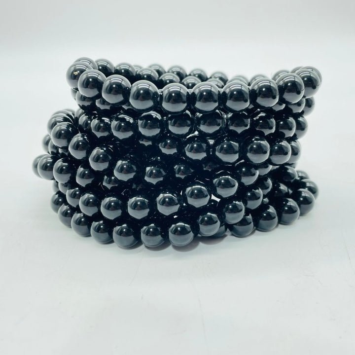 Local Stock - 6MM Black Obsidian Bracelets Wholesale - Wholesale Crystals