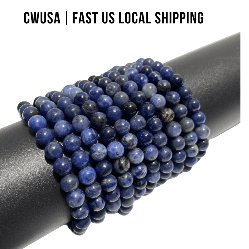 Local Stock - 6MM Blue Sodalite Bracelets Wholesale - Wholesale Crystals