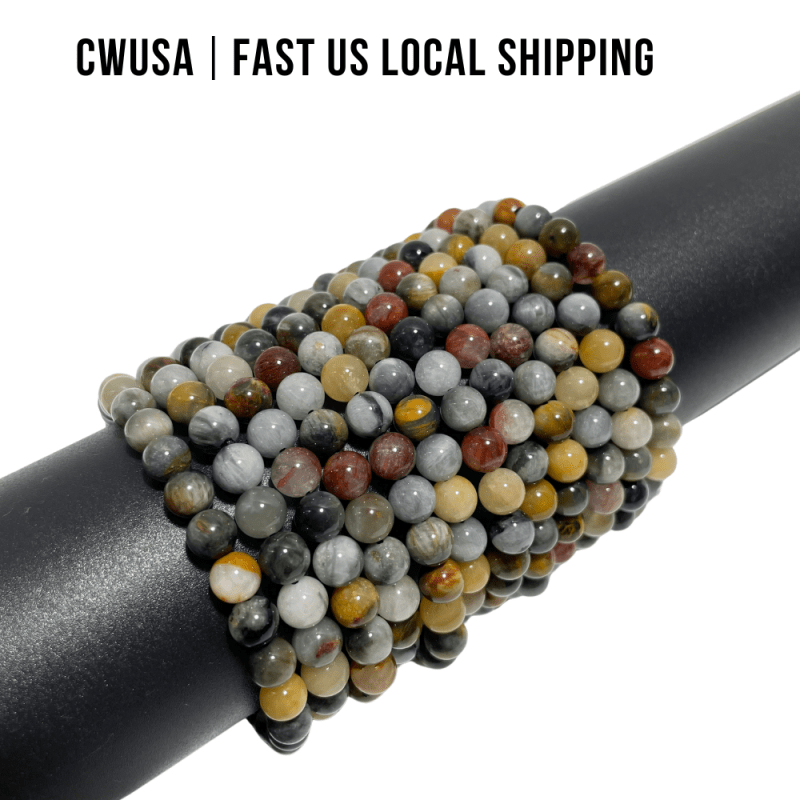 Local Stock - 6MM Colorful Hawk's Eye Stone Bracelets Wholesale - Wholesale Crystals