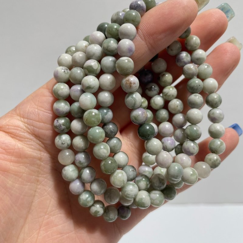 Local Stock - 6MM Green Jade Bracelets Wholesale - Wholesale Crystals