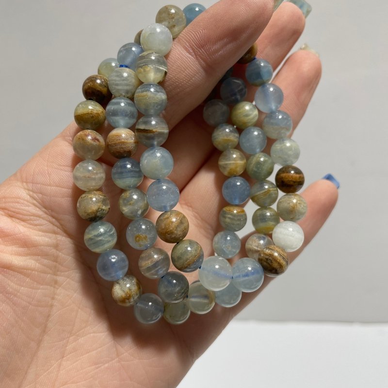 Local Stock - 8MM Blue Onyx Bracelets Wholesale - Wholesale Crystals