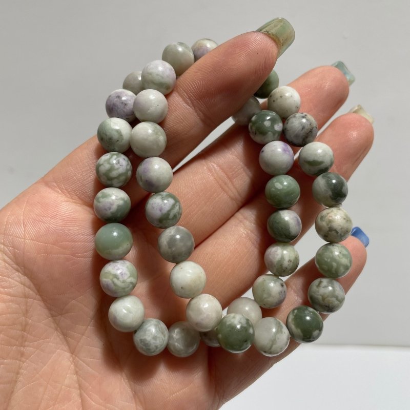 Local Stock - 8MM Green Jade Bracelets Wholesale - Wholesale Crystals