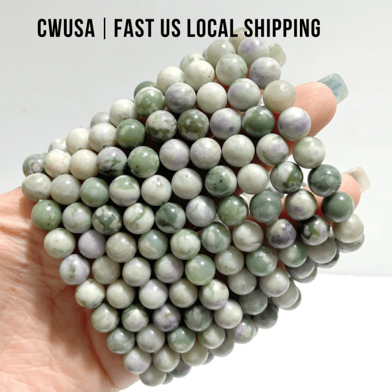 Local Stock - 8MM Green Jade Bracelets Wholesale - Wholesale Crystals