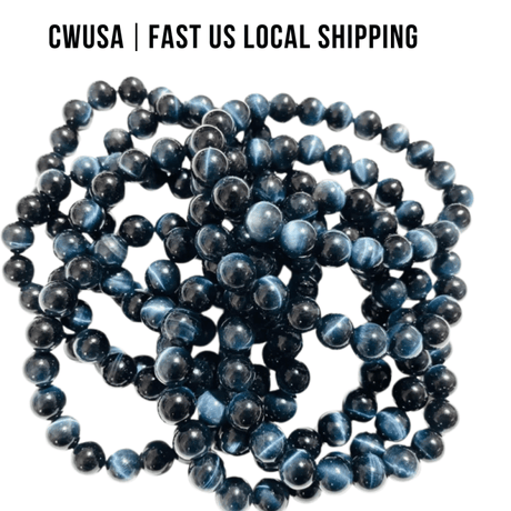 Local Stock - 8MM High Quality Blue Tiger Eye Bracelets Wholesale - Wholesale Crystals