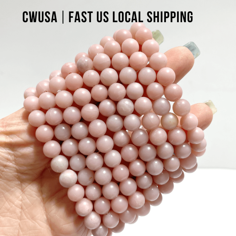 Local Stock - 8MM Pink Opal Bracelets Wholesale - Wholesale Crystals