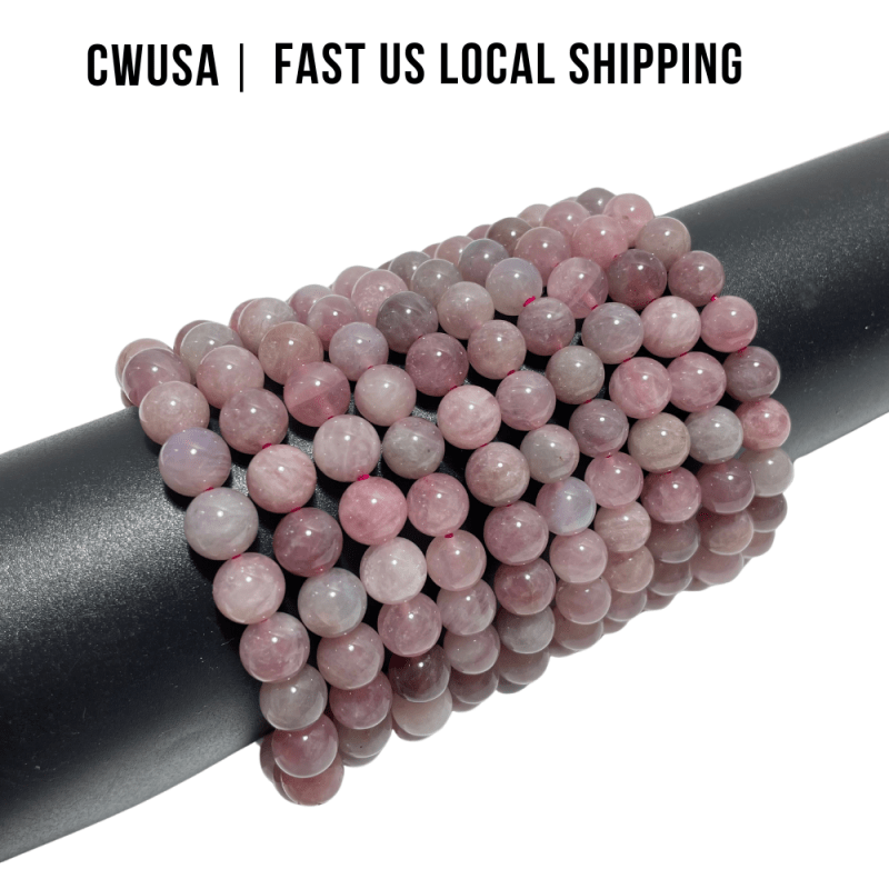 Local Stock - 8MM Purple Rose Quartz Bracelet Wholesale - Wholesale Crystals