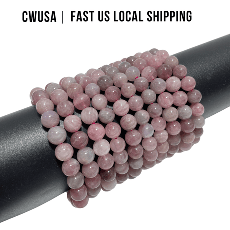 Local Stock - 8MM Purple Rose Quartz Bracelet Wholesale - Wholesale Crystals