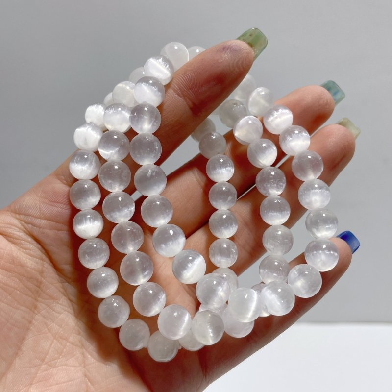 Local Stock - 8MM Selenite Bracelets Wholesale - Wholesale Crystals