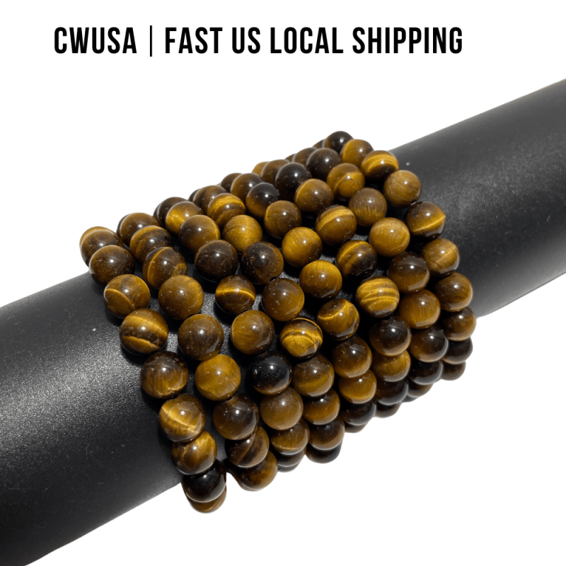 Local Stock - 8MM Yellow Tiger Eye Bracelet Wholesale - Wholesale Crystals