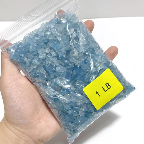 Local Stock - Transparent Blue Aquamarine Chips Wholesale - Wholesale Crystals