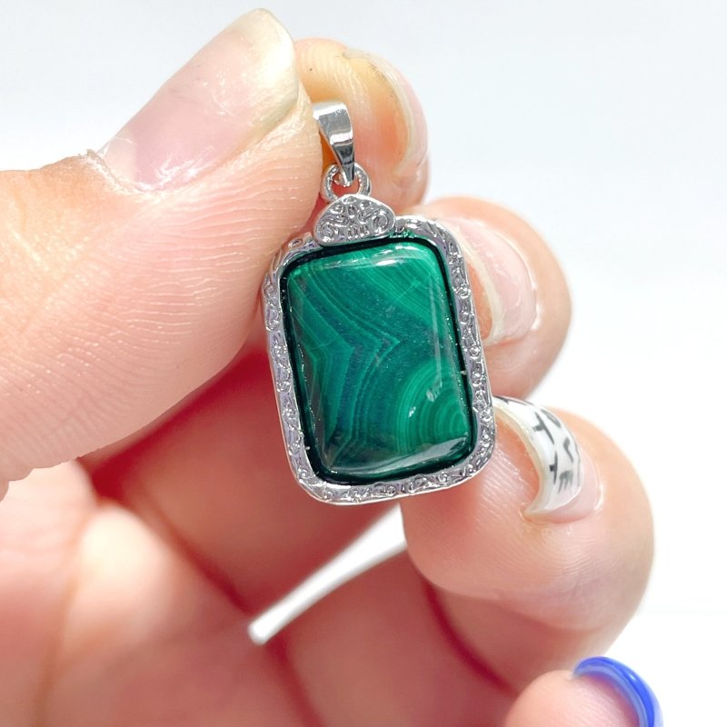 Malachite Pendant Rectangle Shape Wholesale - Wholesale Crystals