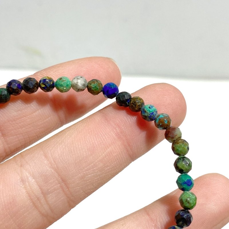Mini Beads Chrysocolla Mixed Malachite Multi - Faceted Bracelets Necklace Wholesale - Wholesale Crystals