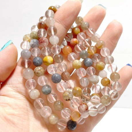 Mixed Color Rutile Quartz Rabbit Hair Garden Quartz Bracelets Wholesale - Wholesale Crystals