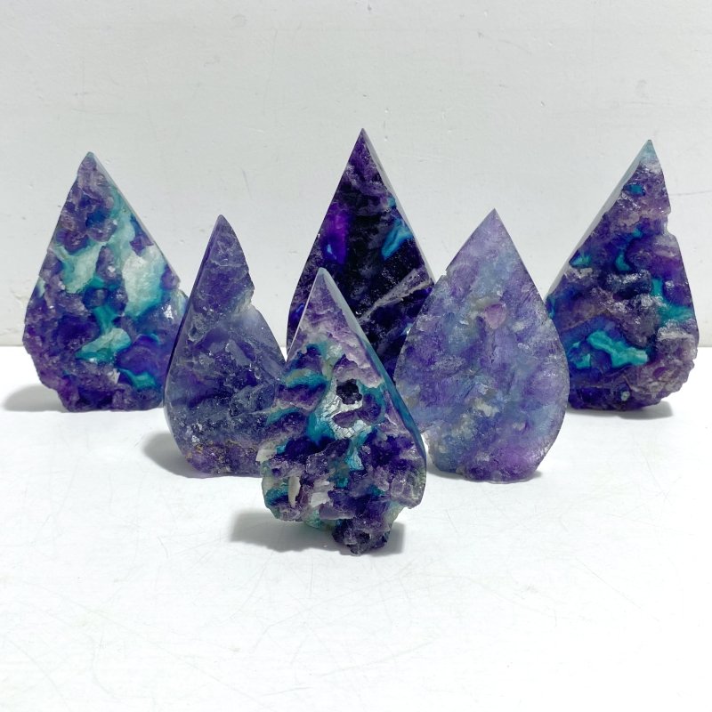 Rainbow Fluorite Arrow Head Shape Rough Side Wholesale - Wholesale Crystals