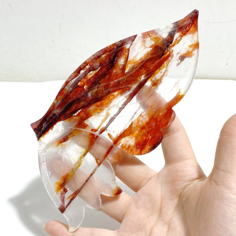 Red Fire Quartz Butterfly Wing Carving With Stand -Wholesale Crystals