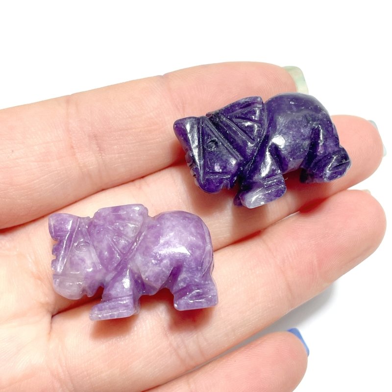 Small Lepidolite Elephant Carving Wholesale - Wholesale Crystals