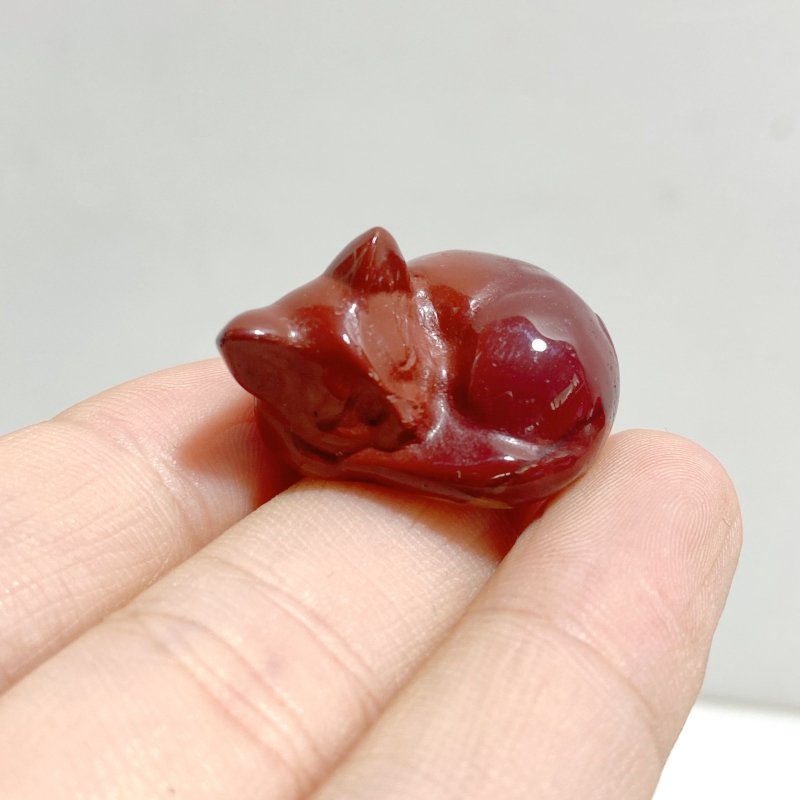 Small Mookaite Sleeping Cat Carving Wholesale -Wholesale Crystals