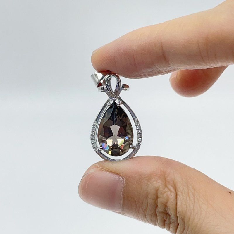 Smoky Quartz Teardrop Cut Faceted Pendant Wholesale - Wholesale Crystals