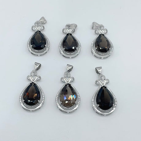 Smoky Quartz Teardrop Cut Faceted Pendant Wholesale - Wholesale Crystals