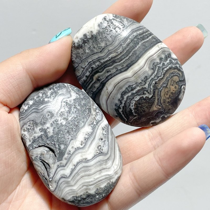 Stripe Yellow Calcite&Grey Calcite Palm Wholesale - Wholesale Crystals