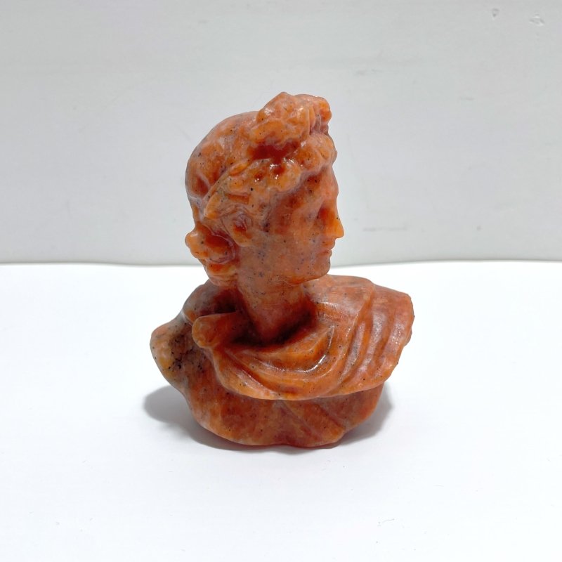 Sunstone Apollo Bust Art Sculptures Carving - Wholesale Crystals